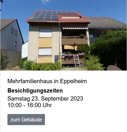 Wegen Sanierung geöffnet: Mehrfamillienhaus mit PV-Anlage